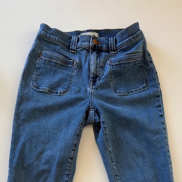 Madewell-Mid Rise-Kick Out-Crop Jeans-Blue-Classic-Spring-Summer-Costal-Size 27 - Picture 7 of 16